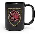 Zak Designs House of the Dragon Unique Color Change Ceramic Coffee Mug for Hot Drinks, Collectible Keepsake (15 oz, Targaryen)