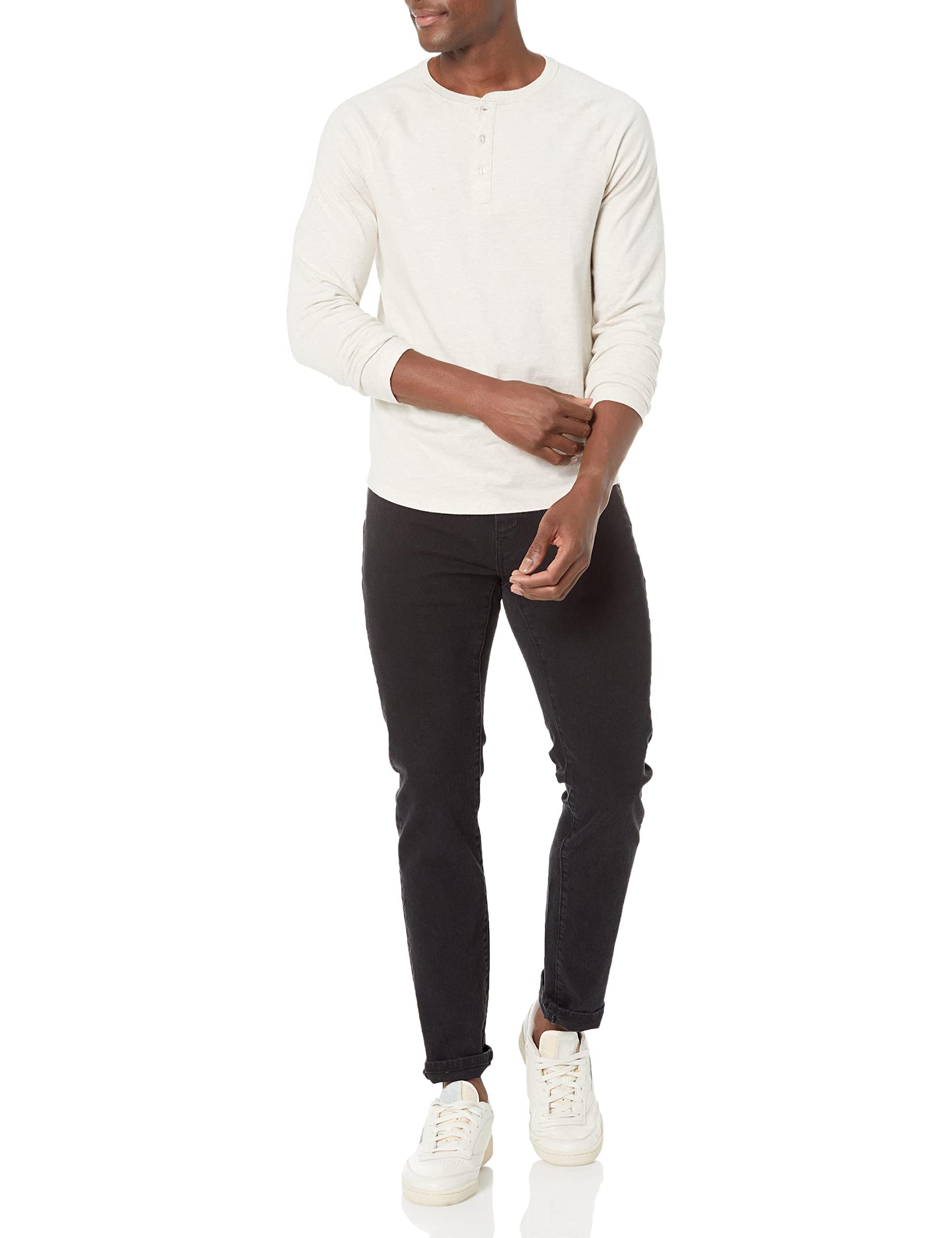 Amazon Essentials Men's Slim-Fit Long-Sleeve Henley Shirt