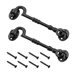 WellMade 6" Hook and Eye Latch for Door, Rust-Proof