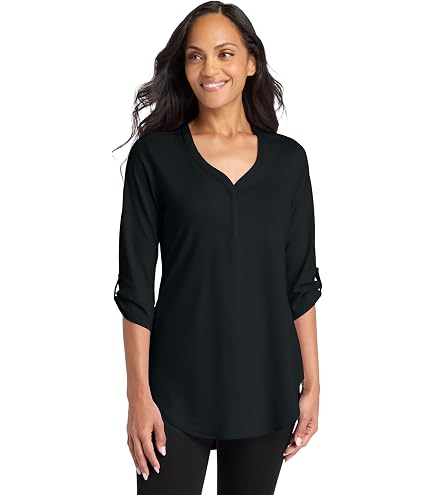 Port Authority Women's Stretch Heather Open V-Neck Top | Work