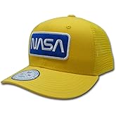 NASA Patch Trucker Caps, Worm, Yellow