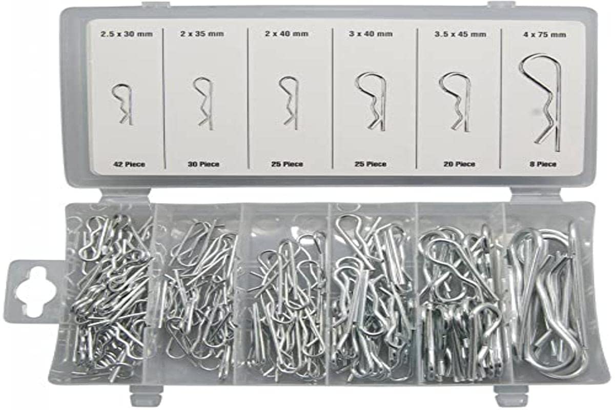 Spring Cotter Pins 150 Pieces Assortment 30-75 mm