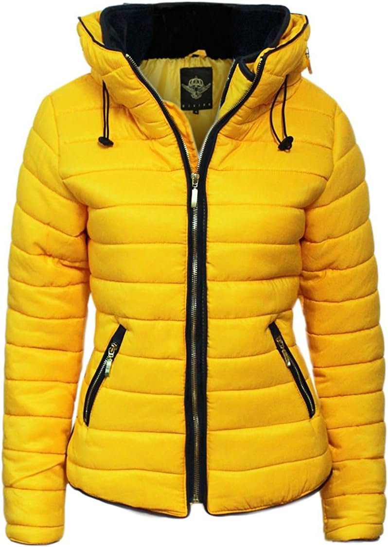 GLAM COUTURE NEW LADIES WOMENS QUILTED PADDED PUFFER BUBBLE FUR COLLAR WARM THICK JACKET COAT