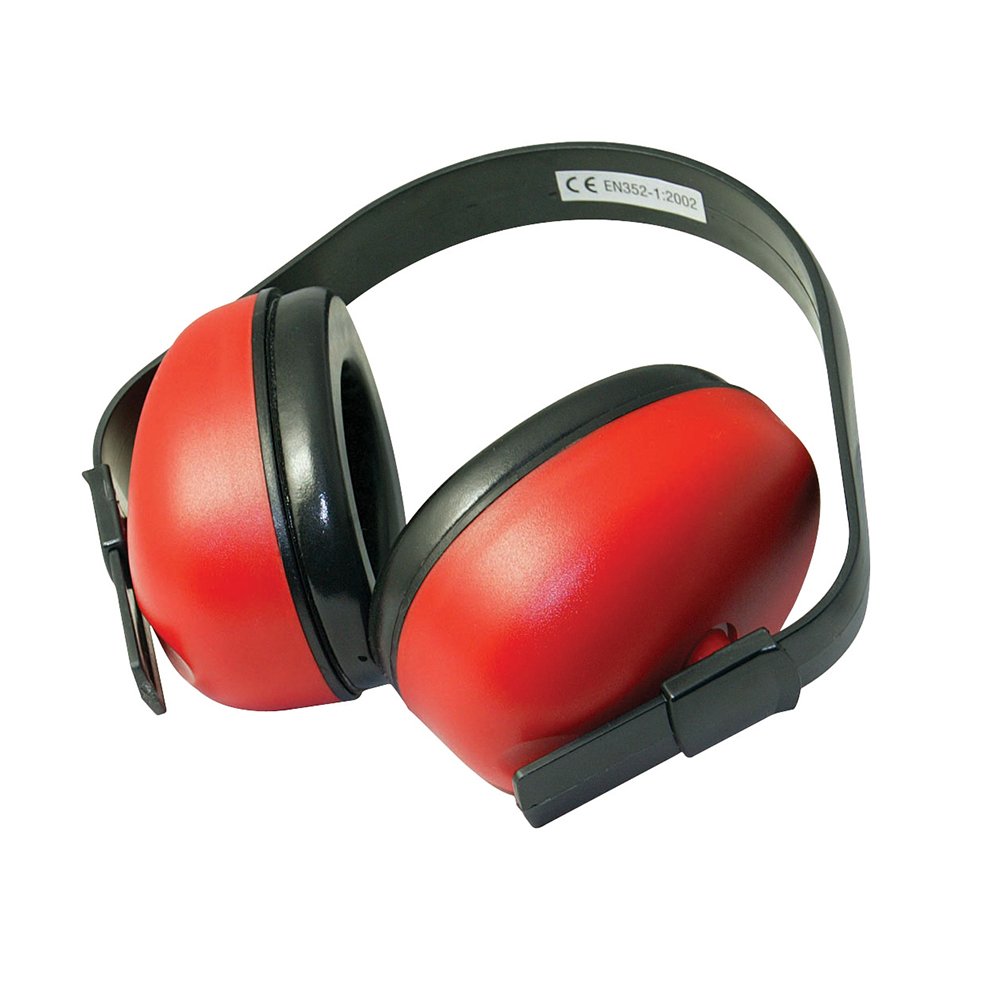 Silverline 633815 Ear Defenders SNR 27dB H=30dB M=25dB L=18dB, Red