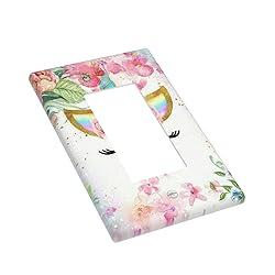 Unicorn Pink Single Rocker Light Switch Cover