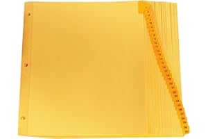 Oxford Binder Dividers, Preprinted 1-31 Tabs, Letter Size, Buff, Bold Double-Sided Print, 1/2-Inch Extended Tabs, Rip-Proof P