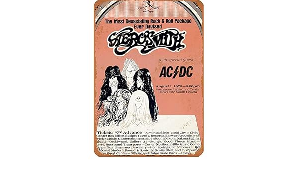 Toddrick 1978 Aerosmith and AC/DC in South Dakota - Cartel de ...