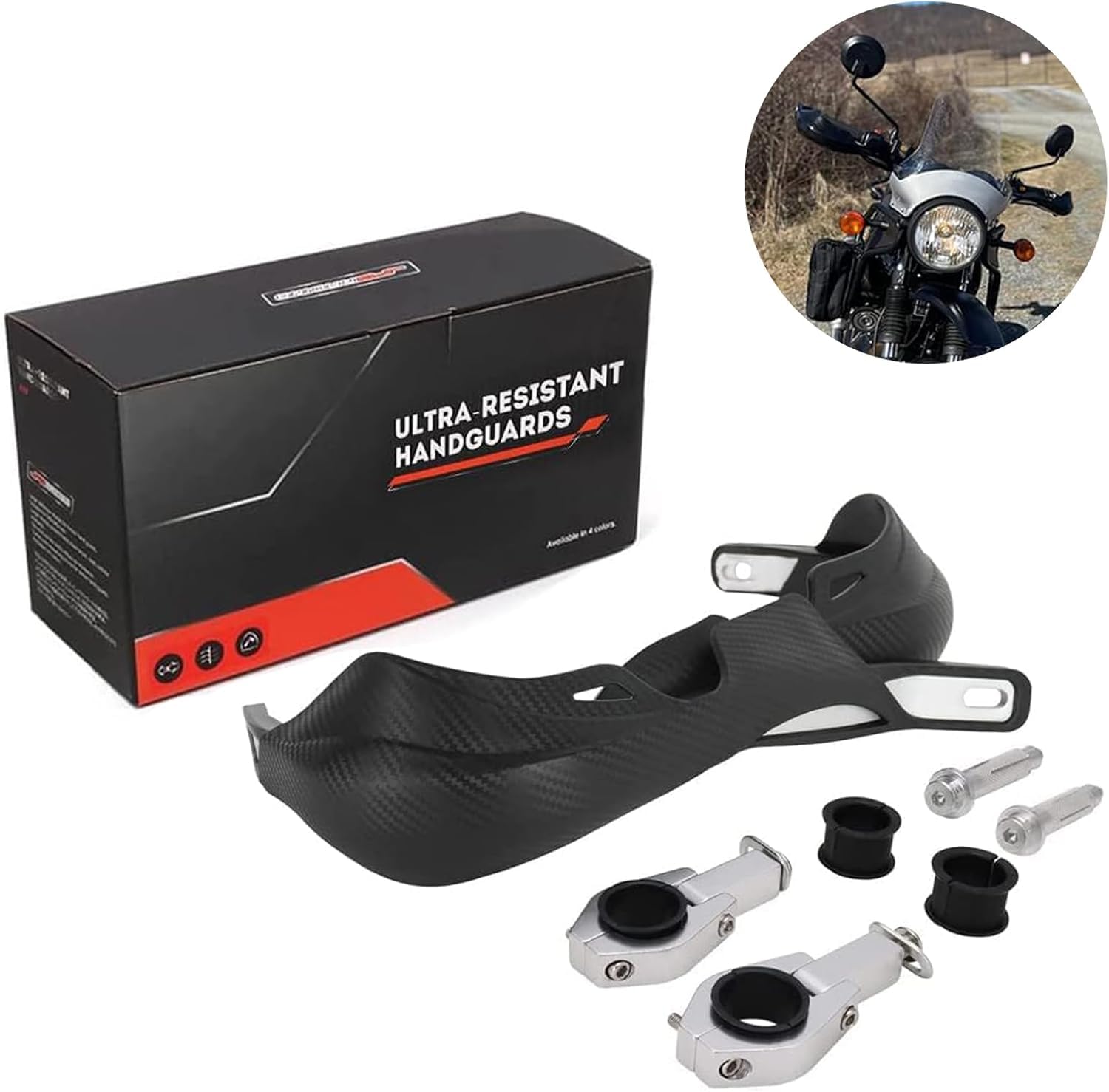 Photo 1 of JFG RACING Dirt Bike Handguards,Imitation Carbon Fiber Grain Surface 7/8" 22mm and 1 1/8" 28mm Motorcycle Universal Handguards Hand Guards for Sur Ron ATV Dirt Pit Bike off Road Motocross Enduro MX