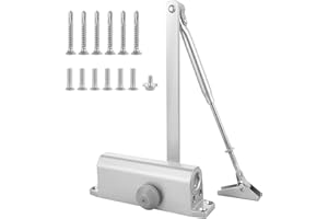Automatic Door Closer for Home Adjustable Spring Hydraulic Door Closer Aluminum Finish Automatic Door Closing Commercial & Ho