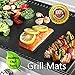 2 Reusable Premium BBQ Grill Mats and 1 Bonus Baking Sheet, Heavy Duty Design for Long-Lasting Use, Nonstick, Easy Cleaning, Save Time, No Drips, Works on All Grills for Delicious Barbecue Grilling