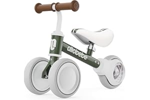 allobebe Baby Balance Bike, Cute Toddler Bikes 12-36 Months Gifts for 1 Year Old Girl Bike to Train Baby from Standing to Running with Adjustable Seat Silent & Soft 3 Wheels