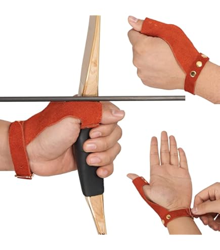 Gant De Tir à L'arc Saunders 3 Doigts – Taille XL – Neuf, Défauts Mineurs