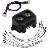 Wishiot TF-Luna LiDAR Range Finder Sensor 0.2m-8m Single-Point Ranging Module UART/I2C 5V with 6Pin Terminal to Dupont Cable 