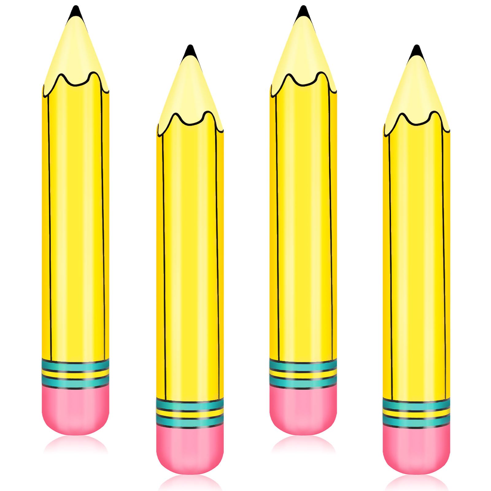 Photo 1 of 4Pcs 27 Inch Large Inflatable Pencil Balloons Back to School Inflatable Pencil Balloon Graduation Party Decoration for Back to School Classroom Garden Room Birthday Party Decorations