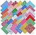 Windham BASIC BRIGHTS Precut 5-inch Charm Pack Cotton Fabric Quilting Squares Assortment Baum Polka Dots