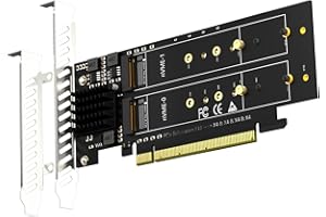 GLOTRENDS PA41 Quad M.2 NVMe to PCIe 4.0 X16 Adapter Without PCIe Bifurcation Function, Support 22110/2280/2260/2242/2230 Siz