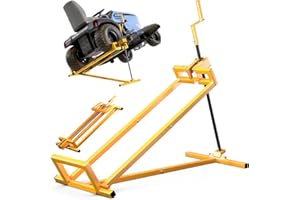 VOUNOT Ride on Mower Jack Lift, Telescopic Maintenance Jack for Lawn mowers and Garden Tractors, Weight Capacity 400kg, Yello