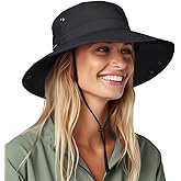 FURTALK Sun Hats for Women Ponytail UPF 50+ Beach Summer Hat Wide Brim Packable Cowboy Hat