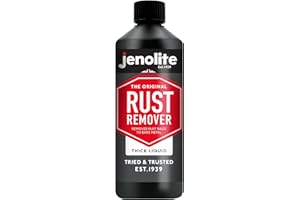 JENOLITE Rust Remover Thick Liquid | Non-Drip Formula | Fast Acting Rust Treatment | Removes Rust Back To Bare Metal | 17oz (500ml)