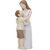 Symbullize Mother and Son Embrace Figurine, Mom&Child Sculpture Gift, A Heartfelt Symbol of Maternal Love, Tender Care, and Unbreakable Bond