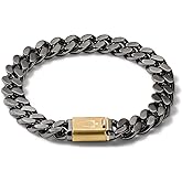 Bulova Jewelry Men's Classic Stainless Steel Chain Link Bracelet with Clasp Closure