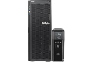 Lenovo ThinkSystem ST650 Tower Server Bundle with UPS Battery Backup, 2 x Intel Xeon Silver 4309Y, 128GB DDR4, 2TB SSD, 24TB HDD, RAID, Matrox G200 Graphics