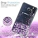 Galaxy Note 5 Liquid Case with HD Screen Protector for Girls Women,LeYi Cute Design Shiny Glitter Moving Quicksand Clear TPU Protective Phone Case Cover for Samsung Galaxy Note 5 ZX Purple