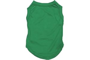 Petitebella Plain Single Color Puppy Dog Shirt (Kelly Green, Large)