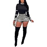 chicyes Women's Jumpsuits Sexy Long Sleeve Date Night Rompers Rhinestone Sparkly Party Club Winter Outfits Fall Concert