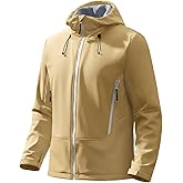 Runcati Mens Softshell Jacket Fleece Lined Windbreaker Color Block Rain Coat Waterproof Hooded Jackets for Hiking