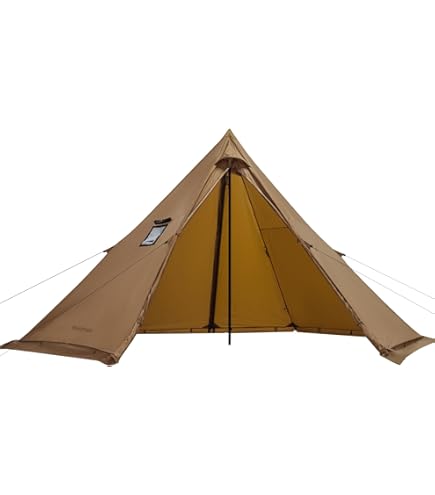Amazon.com : Ultralight Black Tent 4 Person Tipi Hot Tent with