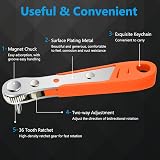 OSDUE Mini Right Angle Ratchet Screwdriver Set with 1/4 Inch Drive view 3