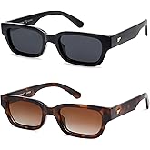 VANLINKER Polarized Trendy Small Skinny Square Cat Eye Sunglasses for Women Retro Vintage Shades VL9846