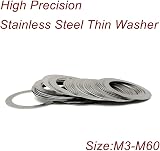 GatherTOOL M10-M18 SUS304 Stainless Steel Flat Washer 0.5mm Thin Shim 100pcs view 6