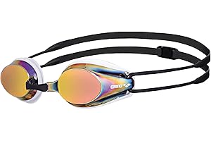 Arena Tracks Unisex Adult Essential Racing Swim Goggles Competitive Swimmers FINA-Approved Anti-Fog Mirror/Non-Mirror Lens