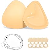 LAZYROSY Double Sided Sticky Bra Inserts Reusable Push Up Lift Self Adhesive Bra Pads for Bikini Swimsuit Sports Strapless Bra Light Yellow
