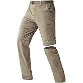 FREE SOLDIER Men's Outdoor Convertible Hiking Pants with Belt Lightweight Quick Dry Tactical Cargo Pants Nylon Spandex