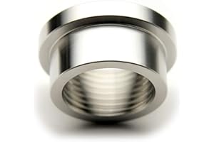 ADAPTORMOUNT 3/4" NPT Stainless Steel 304 Female Threaded Stepped Weld Bung Mounting Fitting (OD 1.2") with Top Head (OD 1.5")