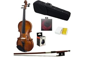 Paititi 1/10 Size Artist-100 Student Violin Starter Kit with Brazilwood Bow Lightweight Case, Extra Strings and Rosin