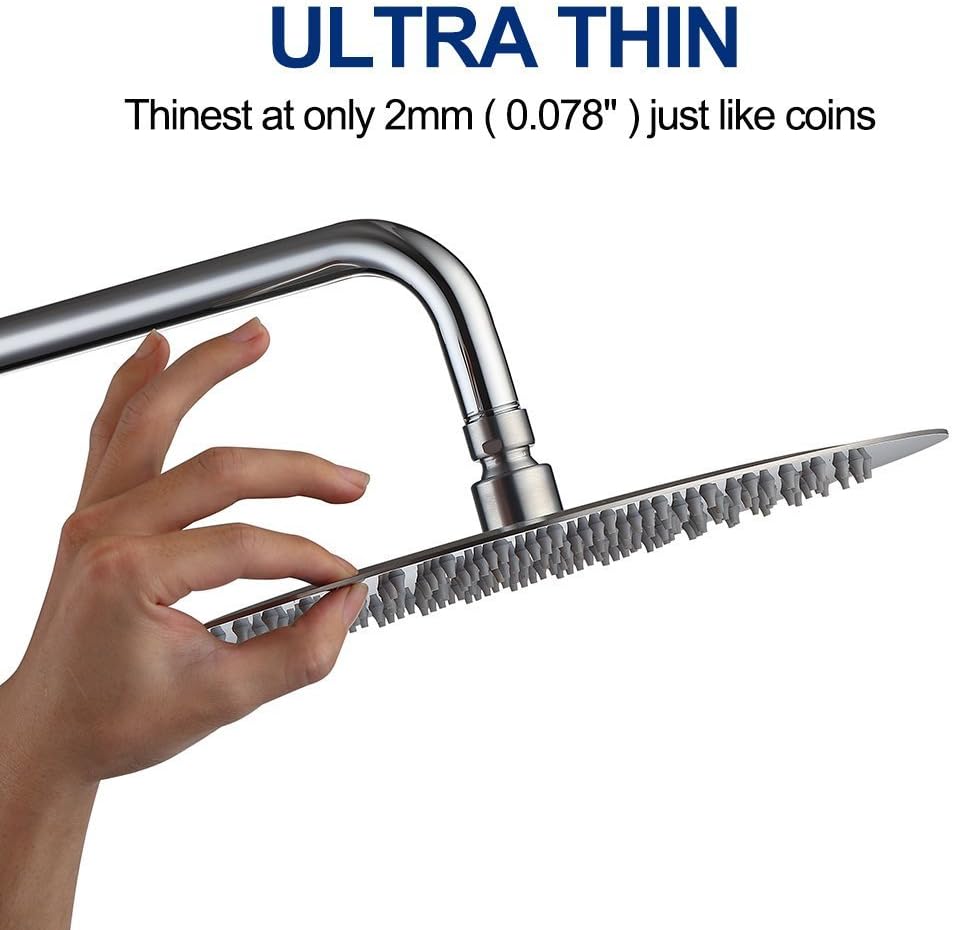 Derpras Round Rain Shower Head, 304 Stainless Steel - Image 3