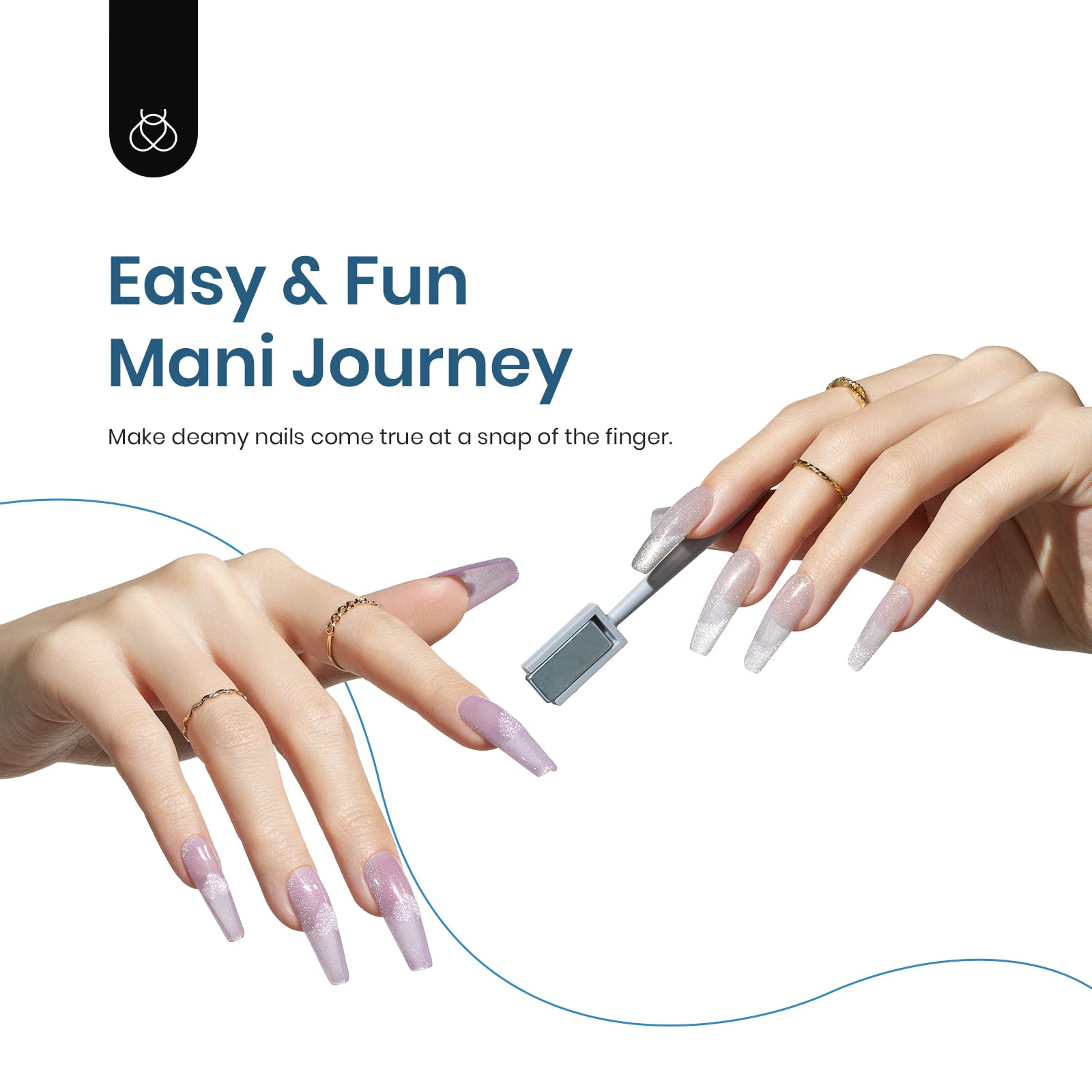 Beetles 6 Colors Holographic Glitter Cat Eye Spring Gel Nail Polish Kit with Magnet Romantic Galaxy Series Soak Off Uv Led Gel Nail Polish Set Home Diy Manicure Nail Salon Varnish Nail Art - Image 5