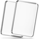 Baking Sheets Set of 2, Bastwe 20 inch Stainless Steel Bakeware Baking Pans, Healthy & Nontoxic & Rustproof & Easy Clean & Dishwasher Safe
