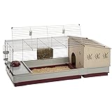 Ferplast Krolik Rabbit Cage | Extra-Large Rabbit Cage w/Wood or Wire Hutch | Rabbit Cage Includes All Accessories