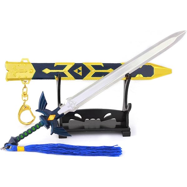 JCvCX 4'' Link Cosplay Mini Katana Keychain Master Sword