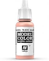Vallejo Model Color Salmon Rose 17 ml Acrylic Paint Eyedropper Bottle