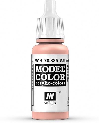 Vallejo Model Color Salmon Rose 17 ml Acrylic Paint Eyedropper Bottle