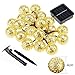 Foneso Solar String Lights 20led Ball Lights for Home, Patio, Graden, Holidays, Party, Christmas Trees, Indoor and Outdoor Decorations - Warm White