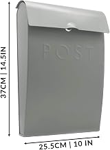Maison & White Wall Mounted Post Box Glossy Finish Gray 37cm x 9cm x 25.5cm view 7