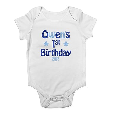 Personalised Embroidered With Any Name 1st Birthday Boys And Girls