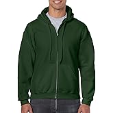 Fashion Gildan 18600 Zip Fleece Sweatshirt Forest Green Medium
